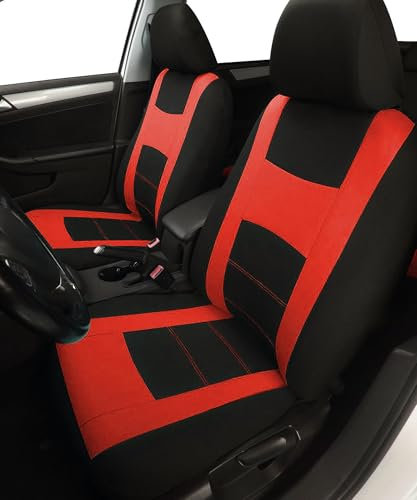 Flaconi Autositzbezüge,Sitzbezüge Auto,Auto Sitzbezug,Schonbezüge Auto,Sitzüberzüge Auto,Autobezüge Set,Sitzbezügesets Autositzbezüge Set Für 5 Sitzer,Geeignet für die Meisten Autos und SUVs (Rot)