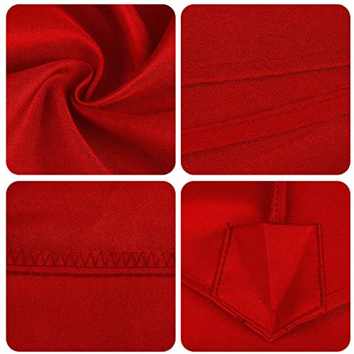 Toldo de repuesto para sombrilla de mesa al aire libre, tela anti ultravioleta para sombrilla (rojo, 3 m, 8 varillas)