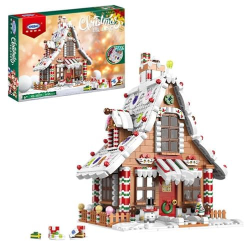 KYLON Creative Lebkuchenhaus für Iego Weihnachten, 1451 TeiIe Weihnachten Lebkuchenhaus 2024 Weihnachten Haus Bausatz Kompatibel mit Iego Weihnachten 2025, XL