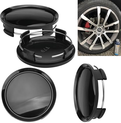 4 Pièces Cache Moyeu, OD 75 mm ID 69 mm Cache Moyeu in ABS Capuchons Moyeu Voiture, Centre de Jante Capuchon Grande Taille Réutilisable, Convient pour Décoration de Voitures, et Protection des Roues