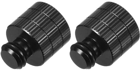 sourcing map 2PCS Mic Stand Adapter M8 Female to 3/8 Male Screw Thread Adapter for Microphone Stand to Camera Tripod Mount