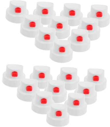 Bouchons pour Bombes de Peinture en Aérosol Dot Fat, Blanc, 20pcs | Pe, Tige Mâle 4mm, Application Précise et Régulière, pour Projets Créatifs et Réparations Auto