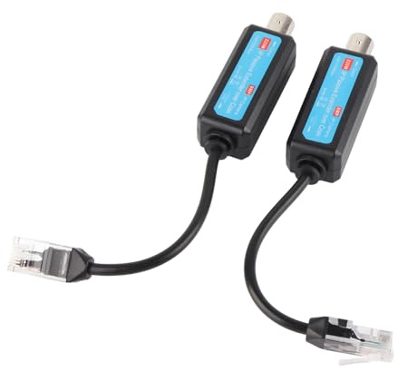 Fockety Passiver IP-Koaxial-Sender-Empfänger-Extender – Einfache Installation, Überspannungsschutz, 1 Paar für Unternehmenssicherheit
