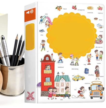 Beiykhera English Talking Book - 18 Themes Speech Activities - English Audio Book for Kids,for 2-6 Years Old Children Boys Girls Preschoolers