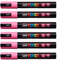 POSCA Uni-Ball PC-5M Lot de 12 stylos Rose