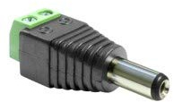 2x Delock Adapter DC 5,5 x 2,5 mm Stecker > Terminalblock 2 Pin