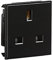 Knightsbridge NET13BK 13A Socket, ABS, Black, 50.0 mm*50.0 mm*28.0 mm