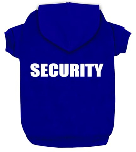 Izefia Hunde Kapuzenpulli Security Rdc Pet Bekleidung Hunde Shirt Wärmer Pullover Baumwoll Jackett Mantel Kleiner Hund Mittlerer Hund Blau XXL