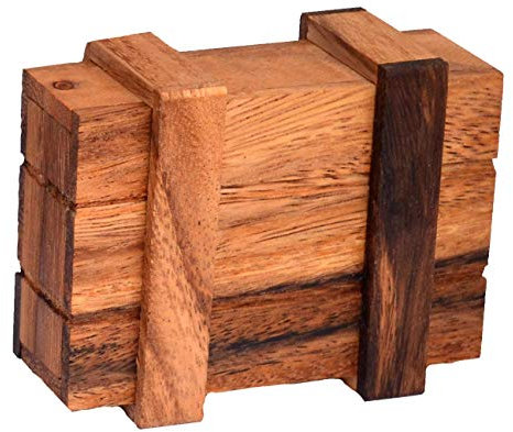 Secret Box small, geheime Geschenkbox mit einem Trick Diese zu öffnen, Geldsafe, Knobelholz Geschenk Trick Box, Money Safe, Geldbox, Ring Box, Uberraschungskiste, Knobelkiste,