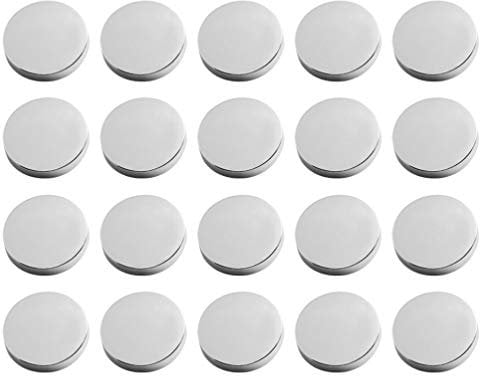 Supvox 30Pcs Flache Metallknöpfe Mantelknöpfe Jacke Knopf Hose Hemd Mantel Anzug Schnalle Knöpfe Nähen Knöpfe Silber 20Mm