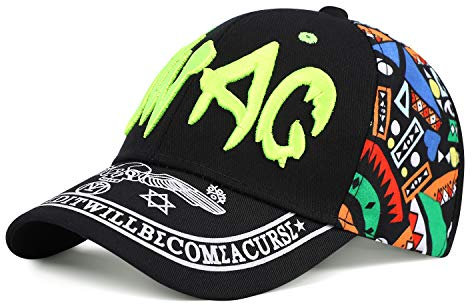 ITODA Baseball Cap Unisex Basecap Classic Baseballkappe Damen Herren Snapback Cap Neon Baseballmütze Mädchen Jungen Sonnenhut Verstellbar Schirmmütze UV Schutz Sonnenmütze für Freizeit Tennis Outdoor