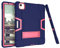 HyFone Funda para iPad Air 4, 10.9 Pulgadas 4.ª Generación 2020, Robusto Anti Caída Cover, A2072 A2316 A2324 A2325, Azul/RosaRoja