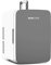 MONCOOK Mini Fridge For Bedrooms - Small, Portable & Quiet - Glass Door Mini Fridge For Skincare, Food & Drinks - Cooling & Warming Function - Perfect For Home, Office, Car Or Travel - 10L Grey