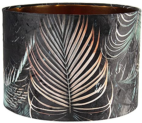 Clayre & Eef Lampenschirm schwarz Textil auf Kunststoff 34 x 34 x 24 cm 6LAK0495
