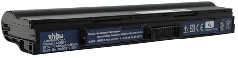vhbw Batería Recargable Compatible con Acer Ferrari One, One 200 Notebook (4400 mAh, 11,1 V, Li-Ion)