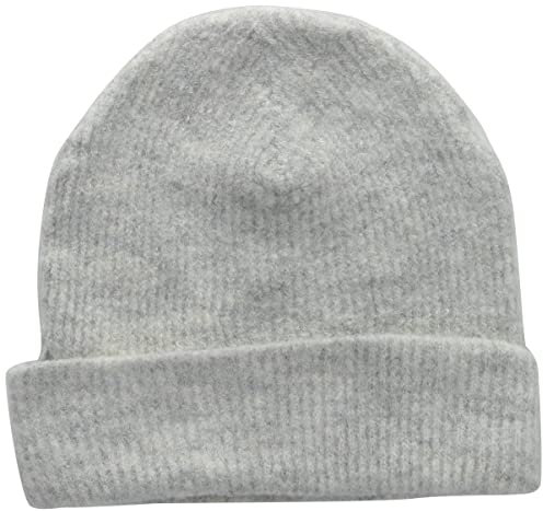 VERO MODA Damen VMLEFILE Short Beanie NOOS Beaniemütze, Light Grey Melange, ONE Size
