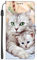 VLQI Cover Libro Compatibile con Oppo A74 4G Portafoglio Custodia in PU Pelle Protettiva Caso Flip Magnetica Slot per Schede per Oppo A74 4G - Gatto