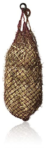 Heunetz für Pferde engmaschiges Heunetz - Maschenweite 3x3 cm Heunetz engmaschig groß Füllgewicht 3-4 kg (1x Bordeaux)