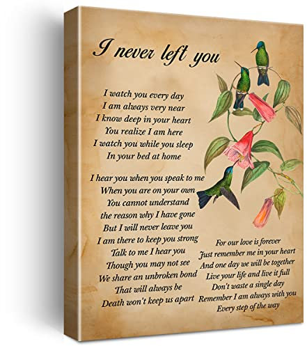 Leinwand-Poster mit Aufschrift I Never Left You, gerahmt, fertig zum Aufhängen