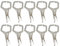 TINVHY 10-Pack 11 Inch C-Clamp Locking Pliers Adjustable Welding Clamps with Swivel Pads for Shop Home Farm and Automotive