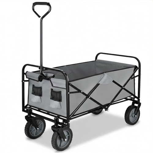 SPRINGOS Bollerwagen Handwagen Transportwagen Gartenwagen mit Griff Tragfähigkeit bis zu 80 kg Faltbar