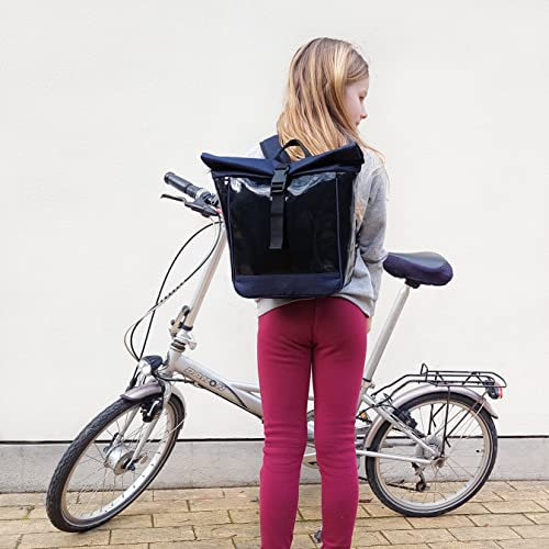 Ikuri Kleine Kombi Fahrradtasche/Rucksack 20-26’’ für Kinder Falträder Klappräder aus Plane – Modell Arcoiris