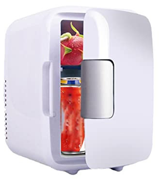 12V kalter und warmer elektronischer Mini-Kühlschrank Mode kleines Heimauto tragbarer Mini-Kühlschrank mit zwei Zwecken,White
