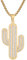 YAYAKO Zierliche 18K Gold Halskette für Frauen Mädchen Strass Modeschmuck Edelstahl Kette Anhänger Halskette Geschenke (Vergoldet Kaktus Halskette)