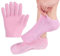Baumwollhandschuhe Anti Hornhaut Sockenl,Baumwoll Handschuhe Hautpflege und Elastisch,Weich,Stoffhandschuhe,Bequem,Handpflege,Schutz vor trockener Haut （Rosa）