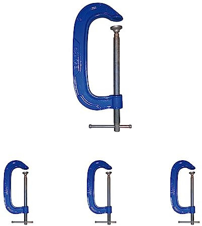 Eclipse Professional Tools E20-3 Heavy Duty G Clamp, Blue, 75 mm (Pack of 4)