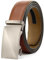 YOETEY Automatik Gürtel Herren Braun Leder ohne löcher, Ledergürtel Herren Braun Ratsche Automatikschließe für Herren 35mm Business Anzug, Herrengürtel Stufenlos Verstellbar
