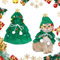 Costumes Noël pour Animaux, Cape de Chien de Chat Forme d'arbre de Noël, Vetement Chat Noel avec Chapeau étoile pour Chiot Chaton Chats Petits Chiens Animaux, Fête de Cosplay et Nouvel an, Vert
