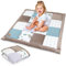 Krabbeldecke Spielmatte Krabbelmatte für Baby Kinder - Babies Patchworkdecke Bodenmatte Spieldecke Play Mat für Kinderzimmer und Laufgitter Oeko-Tex 70x70 cm