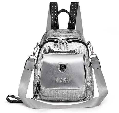 FULUJIDI Sacs À Dos Loisir PU en Cuir Femmes Sacs À Dos Casual École Sac À Dos pour Les Adolescents Filles Grande Capacité Dames Voyage