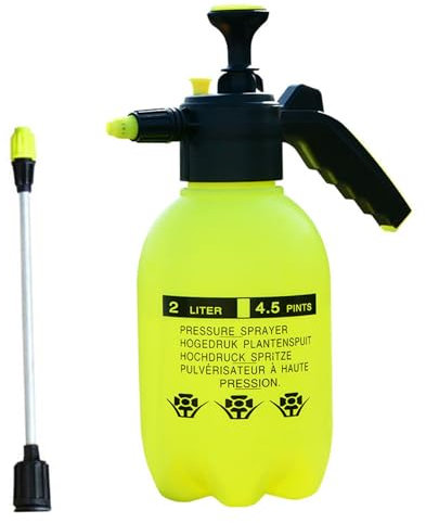 Vidage pulvérisateur de pression du jardin, bouteilles de pulvérisation 2L, flacon pulvérisateur de jardinage, monsieur à la main, pulvérisateur de pression d'action, pulvérisateur pour tueur de mauv
