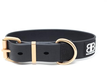 Bully Billows 4cm Pin Billowthane® Dog Collar - Waterproof, Anti-Rust, Durable - Ideal for Training and Outdoor Use | Rose Gold | XLarge