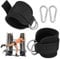 2PCS Ankle Strap for Cable Machine Attachments, Kick Back Ankle Strap With D Rings, Adjustable Cable Ankle Straps for Weight Leg Training Brace Support Sport Safety