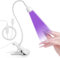 Lampe UV Ongles Gel,Mini Lampe UV Ongles 3W USB, Flexible Col de Cygne LED Lumière Ongles avec clip,Portable Lampe UV Ongles Gel pour Séchage Rapide,Blanc