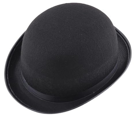Schwarzer Bowlerhut für Erwachsene, Zylinder aus Filz, Smo-Kingsize-Kostümhut, Würfelhut, klassische schwarze Derby Chaplin-Hüte, schwarze Bowlerhut für Unisex, halloweenkostym Zubehör