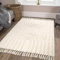 INKAROBOX Cotton Rug with Tassels, Hand-Woven, Chic, Boho Teppiche, Badematte Küchenläufer, Bauernhaus-Baumwoll-Ideal for Living Room, Bedroom etc. (Beige Rainbow, 120 x 180 cm)