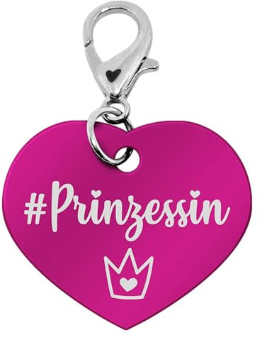 Soulhorse Marke Pferd Pony Hunde Glücksmarke Pferdemarke Gücksbringer Schutzengel Sattel Herz Trense Zaumzeug Vorderzeug Schlüsselanhänger Talisman für Tiere und Menschen (Pink, Prinzessin)