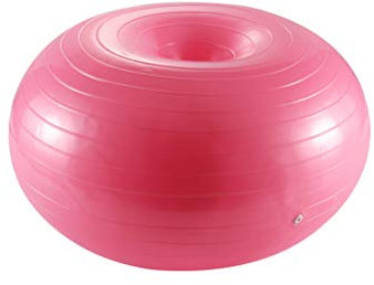 Keenso Donut-Ball, Aufblasbarer Gymnastikball, Kerntraining, Stabilitätsball für Yoga, Pilates, Gleichgewichtstraining (PINK)