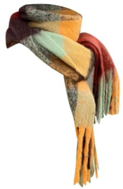 Qixiu schal bunt,winterschal damen xxl,schal gelb,gestrickte schal mit ärmeln strick,ein schal fürs leben 2023,scarves for women,schal altrosa damen,winterschal mit ärmeln