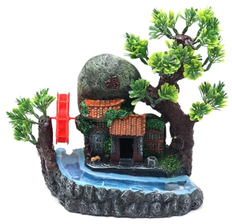 Aquarium Decor Rockery Landscaping Resin Figurine Aquarium Landscape Rockery Sculpture Succulent Plant Ornament
