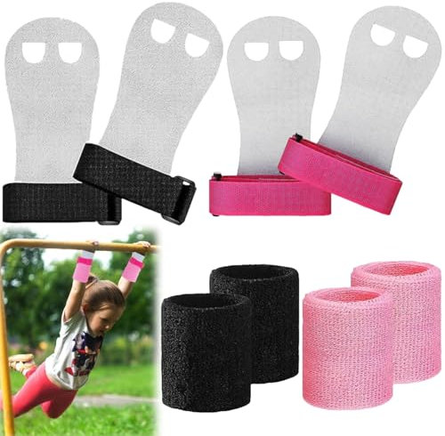 ZDL Manique Gymnastique Gants,Condor Maniques pour Cross Training,2 Paire Protection Paumes with Bracelets de Sport Bande,Poignées pour Gymnastique,Fitness,Gym,Boxe