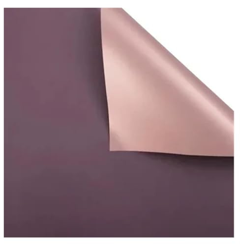 YANGC 20 Blatt/Beutel Blumen-Geschenkpapier, koreanisches Blumenstrauß-Verpackungsmaterial, wasserdicht, frische Blumen, Geschenkverpackung, Materialien(Violet-Rose gold)