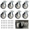 Annlpoy 8pcs Small Furniture Castors, Swivel Castors,möbelrollen klein mini rollen für lenkrollen möbel,Universalräder aus Gummi mit Schrauben für Mini-Möbel,für Bürostühle und Heimwerkerprojekte