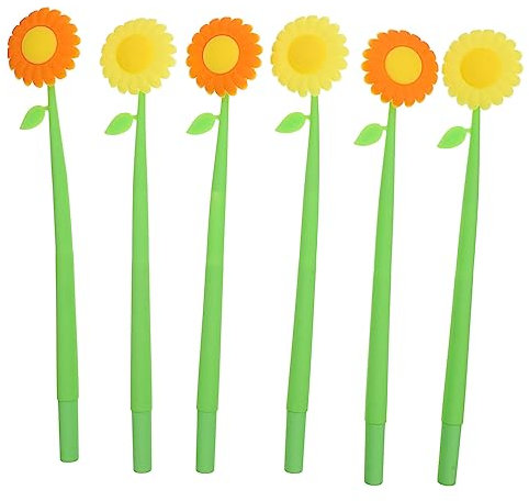 FRCOLOR 2 Sätze Sonnenblumen-silikonstift Stift Für Linkshänder Punkt Stifte Permanentmarker Aufkleber Zeitschrift Tipp Textmarker Markierungen Handschrift Schreiben Kieselgel 6 Stück * 2