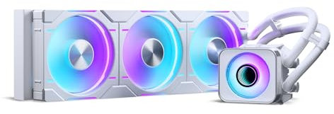 Dissipatore di calore a liquido per CPU Phanteks GO 360D30 X2 AIO, design del condensatore AIO EvolvX2,ventole D30-120 DRGB con prestazioni 3x,per Intel LGA 1851,1700,1200,115x e AMD AM4/AM5, Bianco