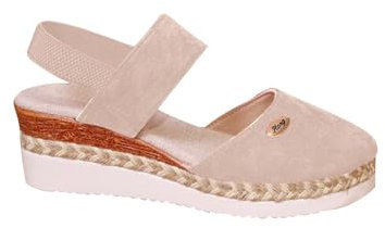 NUSGEAR Sandalias Mujer Cuña Plataforma Verano Moda Casual Punta Cerradas Bohemias Zapatos De Tacón Alto Alpargatas Elegante Playa Fiesta Sandalias de Vestir 2025